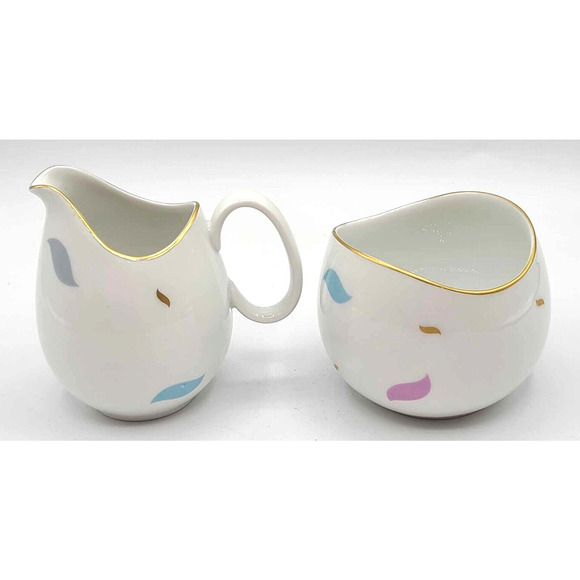 Johann Haviland 4 Person Tea Set: Tea Pot Sugar Creamer, 4 Trio Cup+Saucer+Plate - Picture 10 of 16